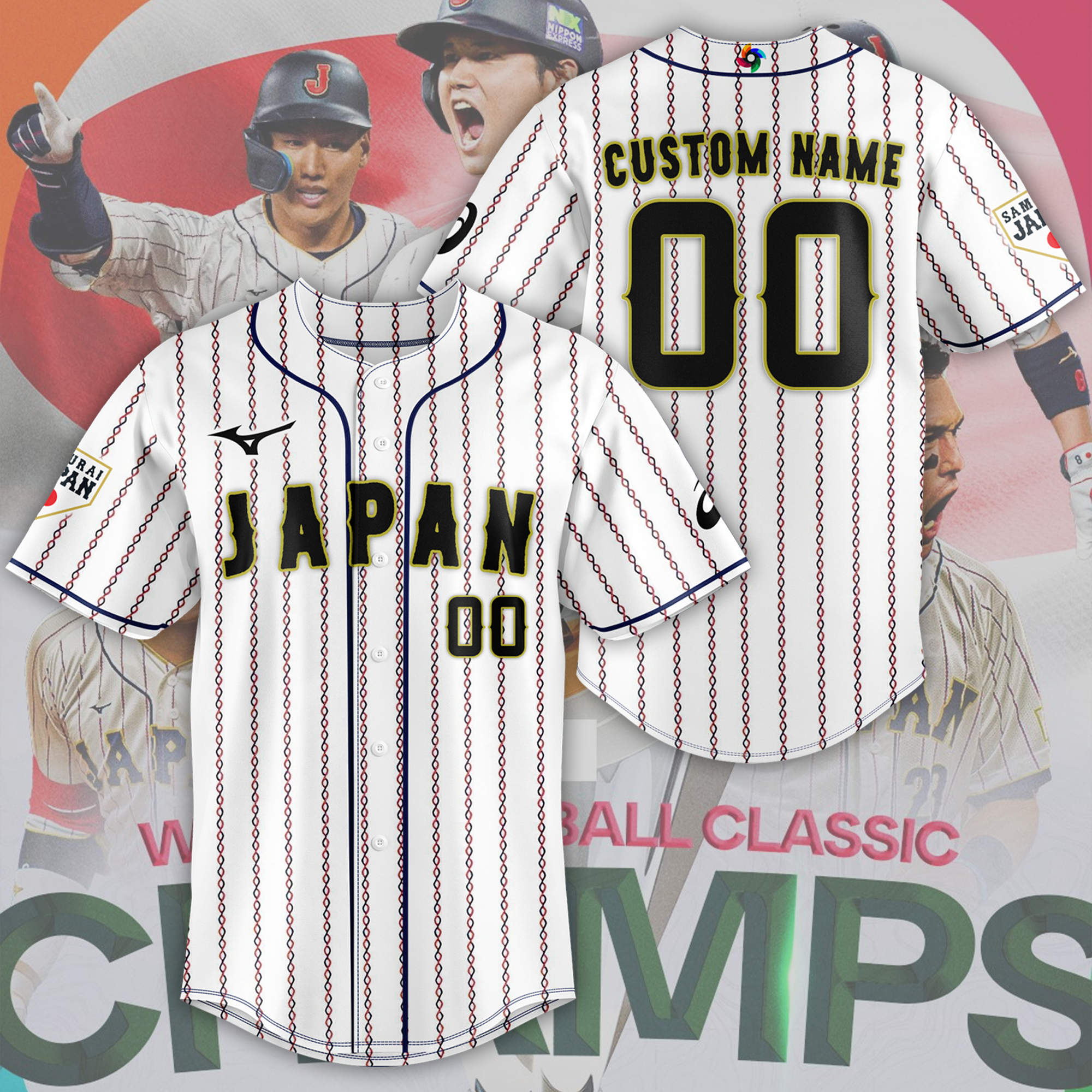 Unlimited Classics Shohei Ohtani #16 Samurai Black Baseball Jersey XL