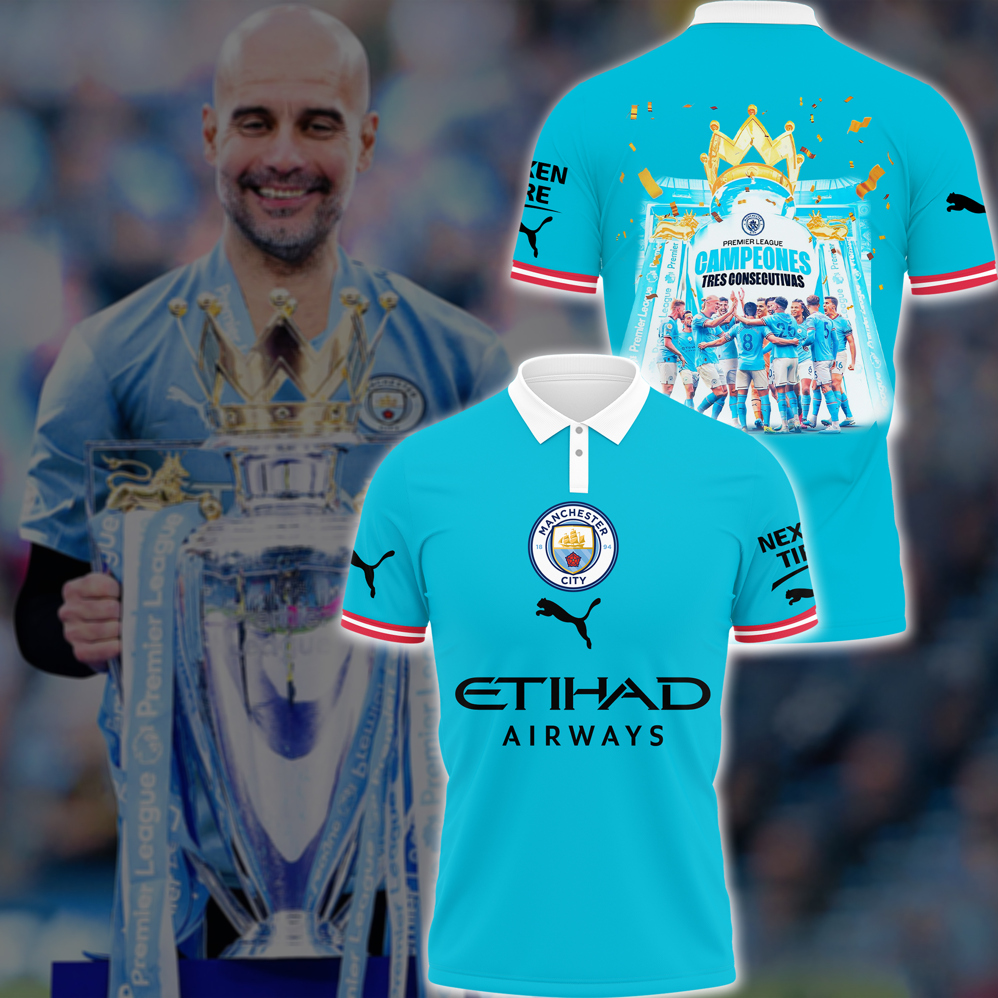 Check top t shirt Manchester City below 3