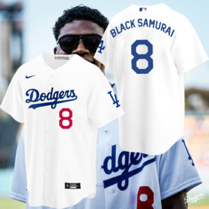 Black Samurai 8 Los Angeles Dodgers Baseball Jersey -   Worldwide Shipping
